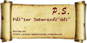 Péter Seherezádé névjegykártya