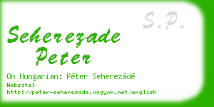 seherezade peter business card