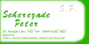 seherezade peter business card